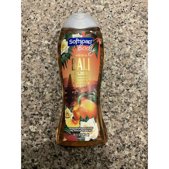Softsoap Body Limited Edition BALI BLISS Body Wash PEACH & GARDENIA 20 oz - Picture 1 of 7